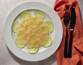 Carpaccio de Saint Jacques au citron vert