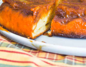 Gâteau renversé aux bananes caramélisées