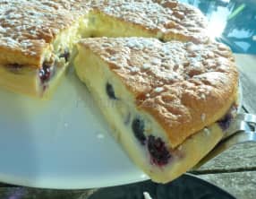 Gâteau magique aux myrtilles