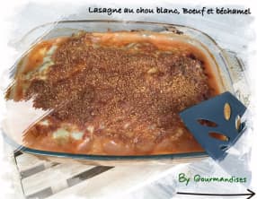 Lasagne au chou blanc, boeuf et béchamel