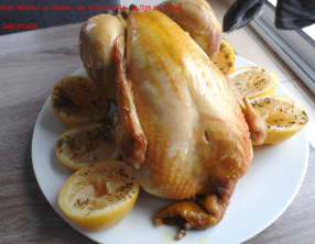 Poulet Mariné à la Saumure, aux citrons rôtis, au thym et au miel