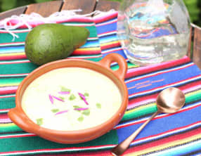 Soupe légère d'avocat à la Tequila