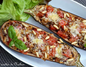 Aubergines farcies végétariennes