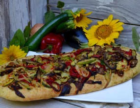 Focaccia aux légumes grillés