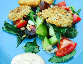 Crab cakes à la plancha