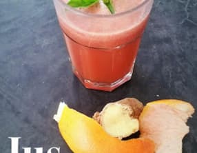 Jus pamplemousse, gingembre, basilic
