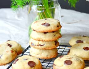 Shortbread cookies aux pépites de chocolat