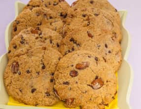 Cookies aux amandes et pépites de chocolat