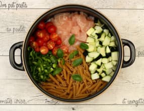 One pot pasta au poulet et légumes d'été