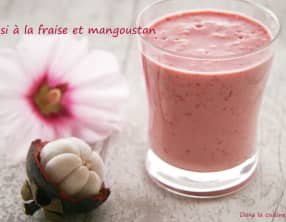 Lassi à la fraise et mangoustan