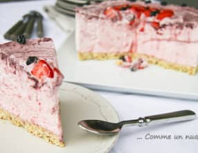 Entremet glacé aux fraises