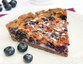 Tarte aux myrtilles à la farine de sarrasin