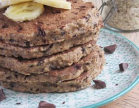 Pancake à la banane et aux flocons l'avoine