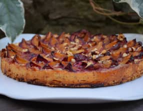 Tarte aux quetsches à la noisette