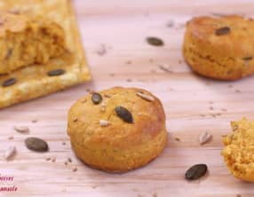 Scones au potiron, graines et parmesan