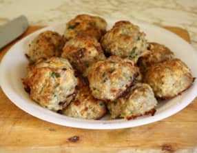 Croquettes à la viande de dinde, courgettes, sauce yaourt au citron