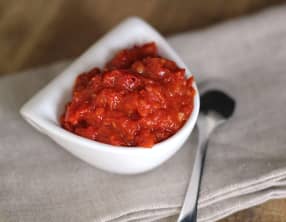 Caviar de tomates confites