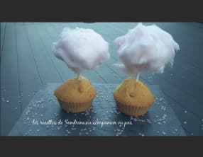 Muffin très moelleux et sa barbe à papa