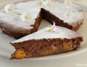 Fondant au chocolat, abricots et ricotta sans gluten