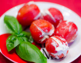 Tomates cerises farcies au Tartare