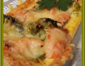 Tarte au saumon fumé et brocoli