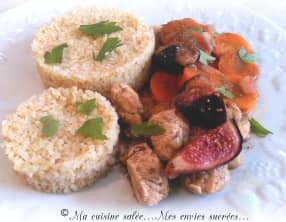 Tajine de poulet à la figue et cannelle