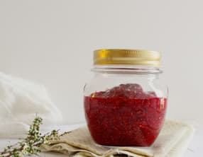 Crufiture de framboises aux graines de chia