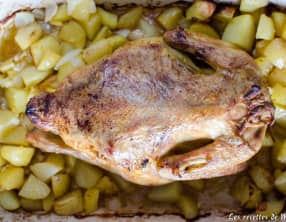 Poulet rôti et ses pommes de terre