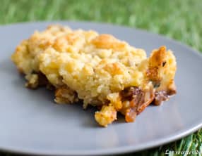 Crumble de tomates au roquefort