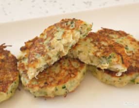 Galettes de poulet et courgettes