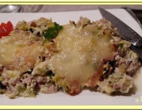 Gratin de courgettes râpées au Jambon