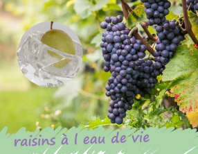 Raisins à l'eau de vie