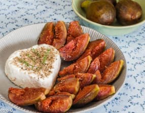 Chèvre frais au sésame et aux figues