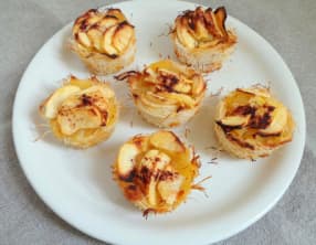 Tartelettes aux pommes Ariane en croûte de Kadaïf