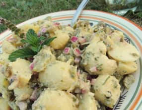 Salade de pommes de terre câpres et cornichons