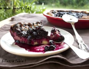 Flan aux myrtilles