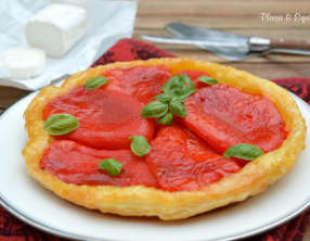 Tarte tatin aux poivrons et au chèvre