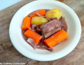 Paupiettes de veau façon bourguignon