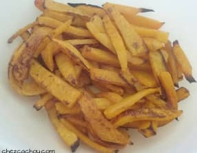 Frites au four de courge butternut