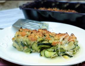 Crumble de courgettes au chèvre