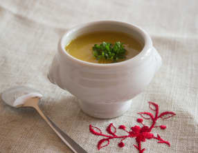 Soupe à la courge musquée et châtaignes