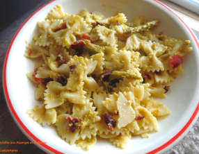 Farfalles aux Asperges et au Bacon