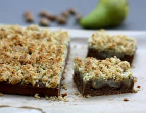 Crumb cake aux poires et Nutella