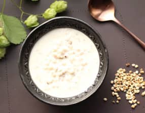Orge perlé comme un riz au lait
