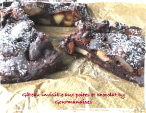 Gâteau aux poires et chocolat vegan