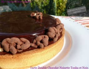 Tarte double chocolat noisette Tonka et noix