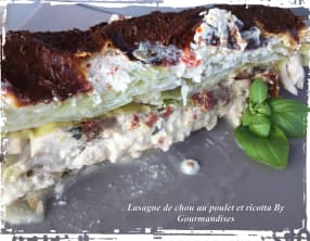 Lasagne de chou au poulet et ricotta
