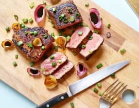 Pavé de boeuf d'Aubrac, marinades sèches maison BBQ et Café