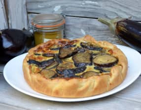 Quiche aux aubergines au curry