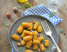 Gnocchis de potiron à l'érable et aux noisettes grillées